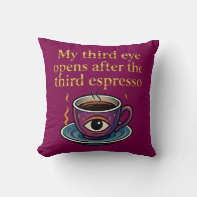 Coussin Modern Mystic Coffee Art My third eye collection (Recto)