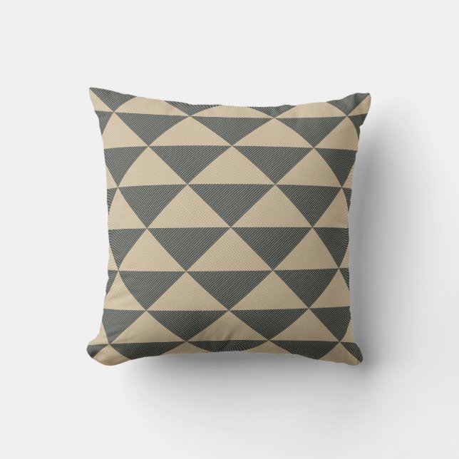 Coussin Modern Neutral Scandinavian Pattern Throw Pillow (Recto)