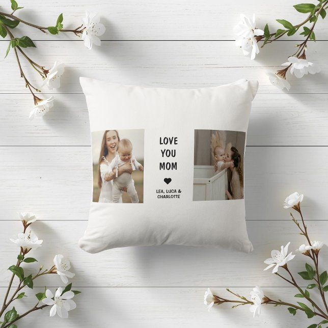 Coussin Modern Personalized Photo Pillow for Mom (Créateur téléchargé)