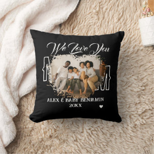 Coussin Modern We Love You Mom Collage photo