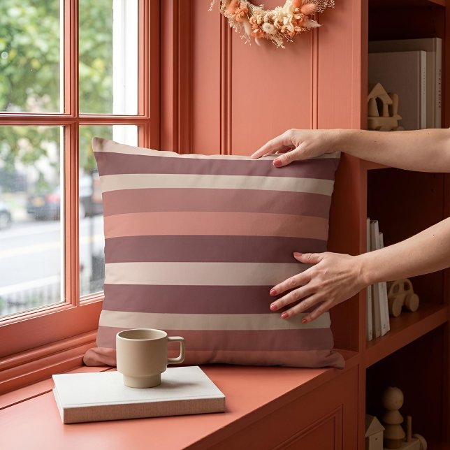 Coussin Moderna Linear | Antique Rose & Cuivre (Créateur téléchargé)