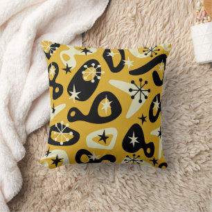 Coussin Moderne Abstrait Atomique du Milieu du Siècle