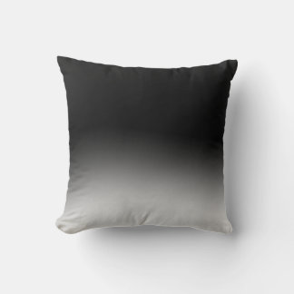 Coussin Moderne abstrait chic ombré noir et blanc tendance