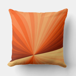Coussin Moderne Abstrait Orange Rouge Vanille Graphique Fr