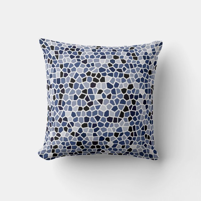 Coussin Moderne Bleu Motif unique (Recto)