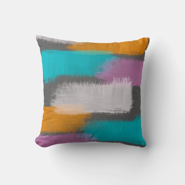 Coussin moderne chic abstrait coloré artistique (Recto)