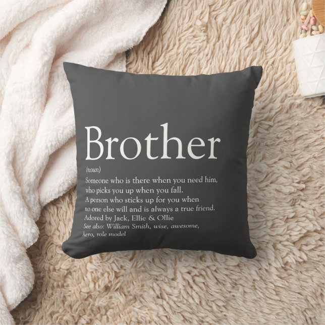 Coussin Moderne Cool amusant Meilleur Frère Jamais Définit (Couverture)