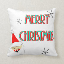 moderne du milieu du siècle santa claus joyeux noë