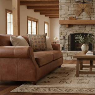 Coussin Moderne élégante géométrique florale abstraite mar