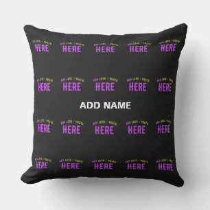 COUSSIN MODERNE ET MODERNE PERSONNALISABLE NOIR VÉRIFIÉ