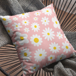 Coussin Moderne Flat Graphic Daisy Rose