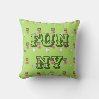 COUSSIN MODERNE FUNNY ENFANT -LIGHT GREEN THROW PILLOW