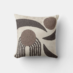 Coussin Moderne haricots de café biologiques - Géométriqu