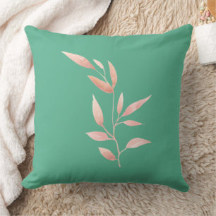Coussin Moderne jeté décoratif aux feuilles botaniques sar