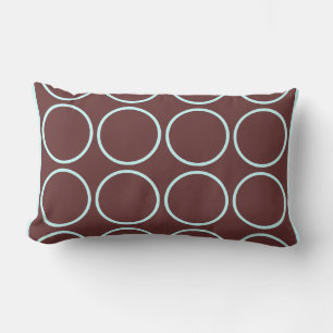 coussin moderne marron et turquoise