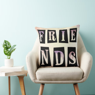 Coussin Moderne Meilleurs Amis Chic Citation Lance Oreille