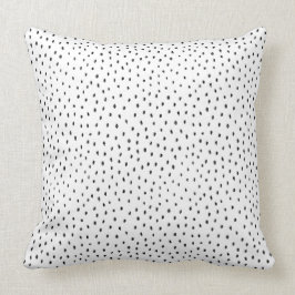 Coussin moderne noir et blanc de tache de