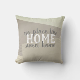 Coussin moderne pas d'endroit comme la maison gris et blan