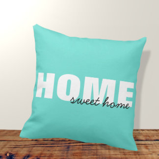 Coussin Moderne Pink Home Sweet Home Typographie Design Th