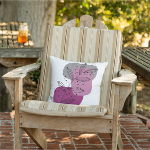 Coussin Moderne tendance Abstrait fleuri Boho Chic