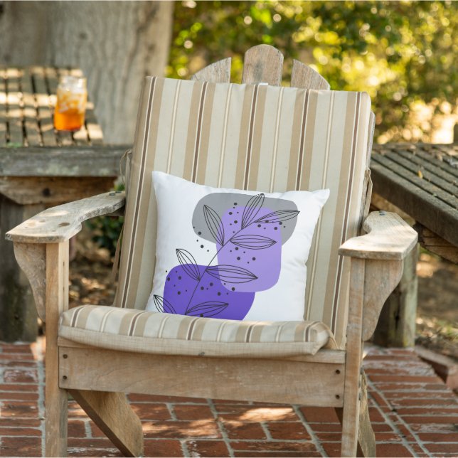 Coussin Moderne tendance Abstrait fleuri Boho Chic (Chaise)