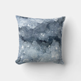 Coussin Moderne tendance Blue Celestite Crystal Agate Geod