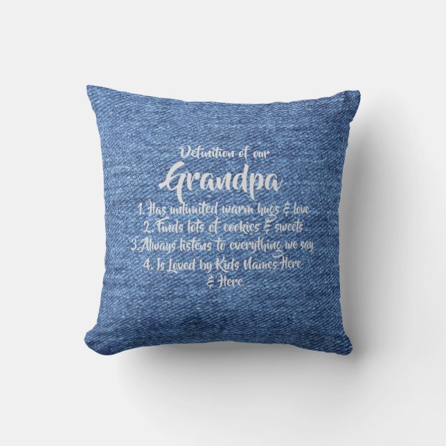 Coussin Modifier la définition de notre grand-père, grand- (Recto)