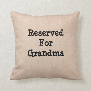Coussin Modifier le nom de grand-mère Texte réservé à