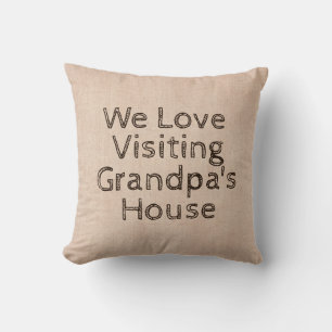 Coussin Modifier le nom Texte Nous aimons visiter la maiso