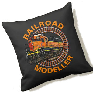 Coussin Modifier le texte Modeleur ferroviaire Orange Dies