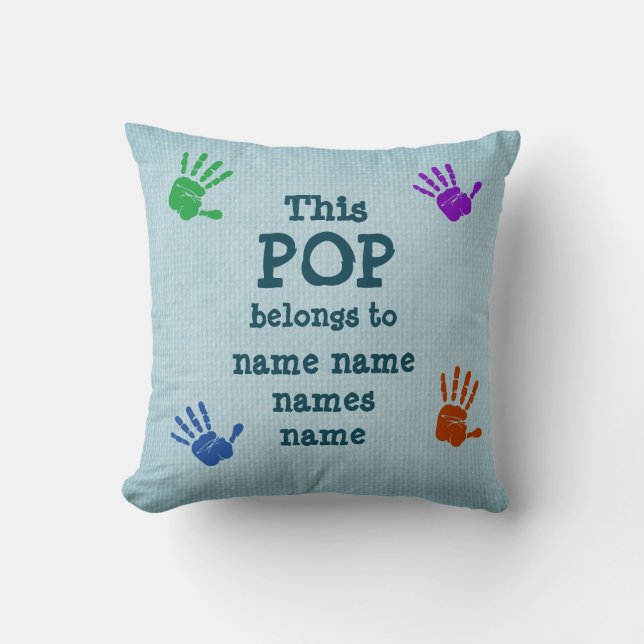 Coussin Modifier n'importe quel texte - Ce POP appartient  (Recto)