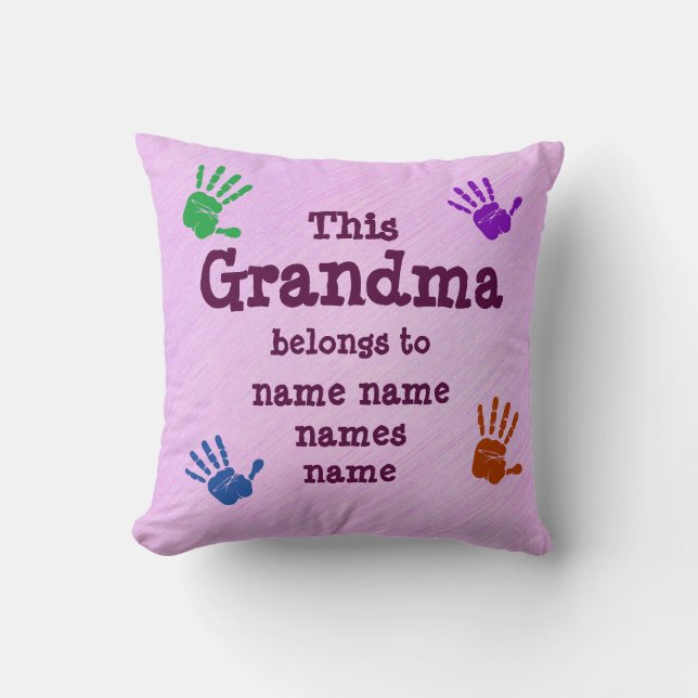 Coussin Modifier tous les noms - Cette grand-mère appartie (Recto)