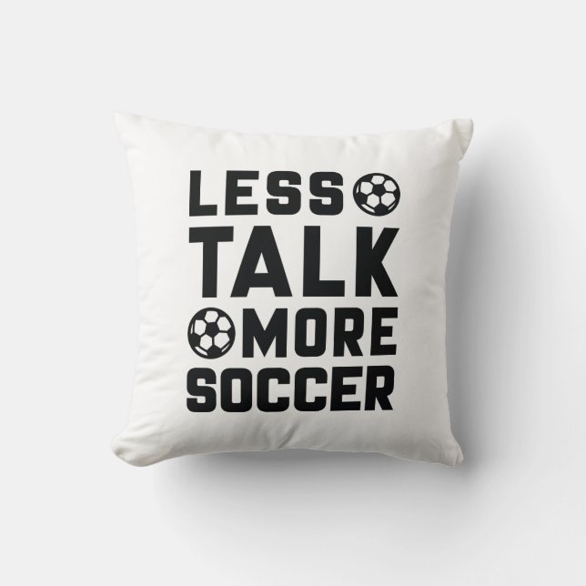 Coussin Moins de parler plus de soccer (Recto)