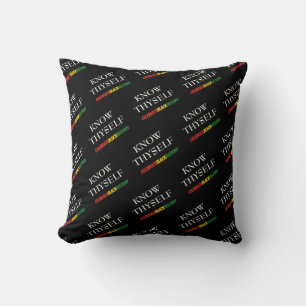 Coussin Mois de l'histoire noire Élégant SE CONNAÎTRE