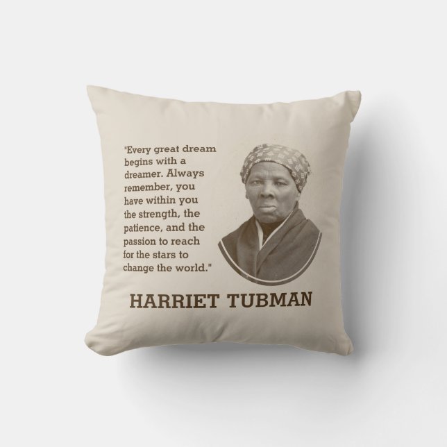 Coussin Mois de l'histoire noire Inspirational HARRIET TUB (Recto)