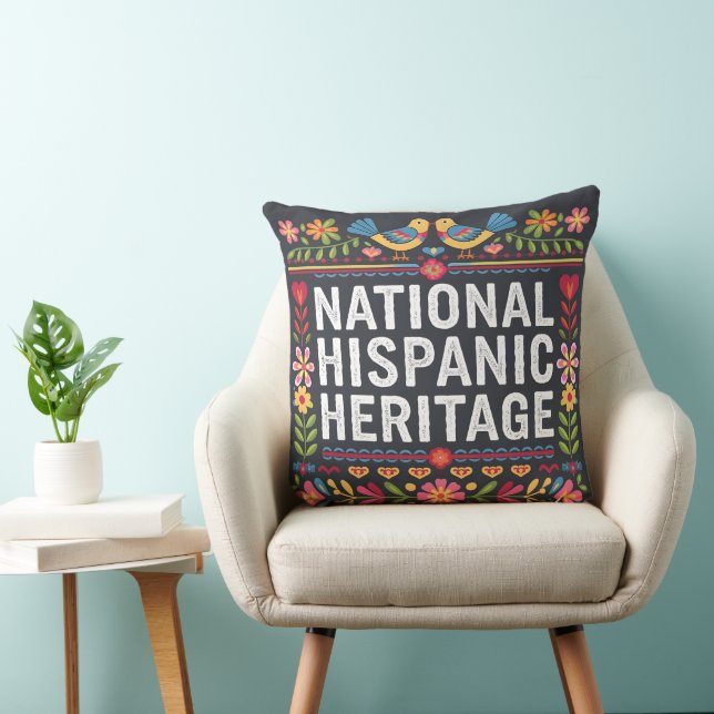 Coussin Mois du patrimoine historique national vibrant (Chaise)