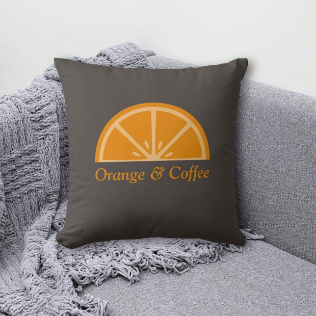 Coussin Moitié-tranche orange (Orange Half-Slice Pillow)
