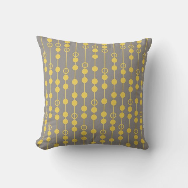 Coussin MOJO américain d'Enchantement gris et jaun (Recto)