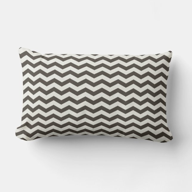 Coussin MOJO américain noir/blanc Chevron Stripe (Recto)