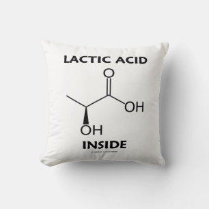 Coussin Molécule d'acide lactique à l'intérieur