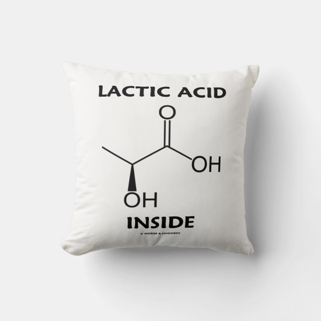 Coussin Molécule d'acide lactique à l'intérieur (Recto)