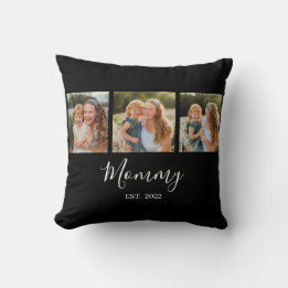 Coussin Mom Established Modern Script Black 3 Photo