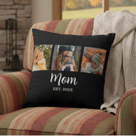 Coussin Mom Established Modern Script Black 3 Photo