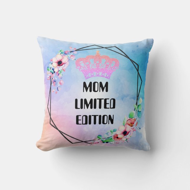 Coussin MOM MOM ÉDITION LIMITÉE Personnalisée Jour des Mèr (Recto)