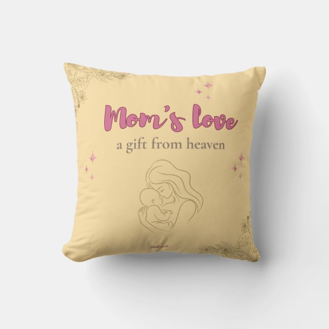 Coussin Mom’s Love, a Gift from Heaven (Recto)