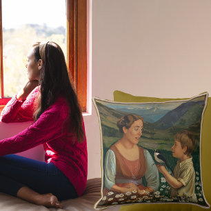 Coussin Moments magiques et sereins entre mère et fils