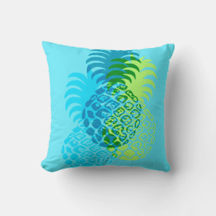 Coussin Momona Ananas Hawaïen Tropical Réversible