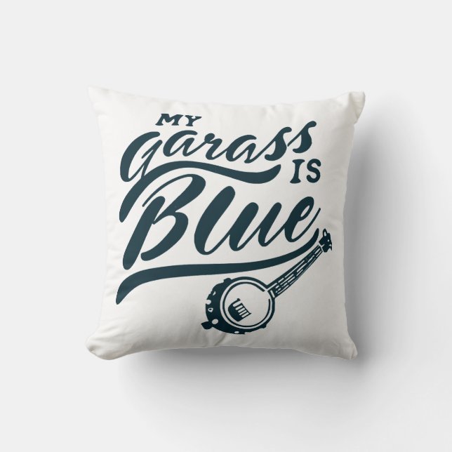 Coussin Mon banjo est bleu (Recto)
