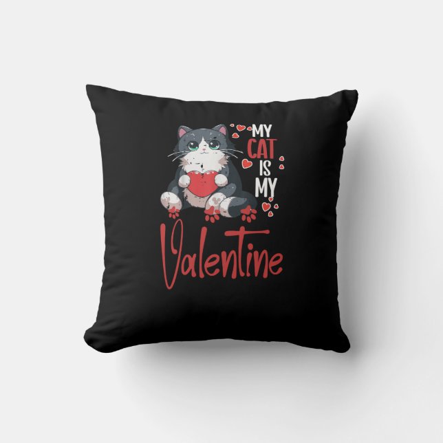 Coussin Mon chat est ma Saint Valentin (Recto)