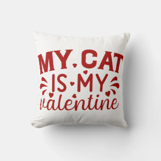 Coussin Mon chat est ma Saint Valentin